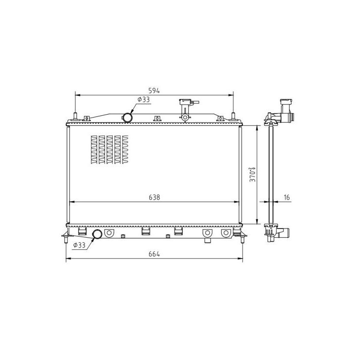 Radiatorius, variklio aušinimas HART 637 156