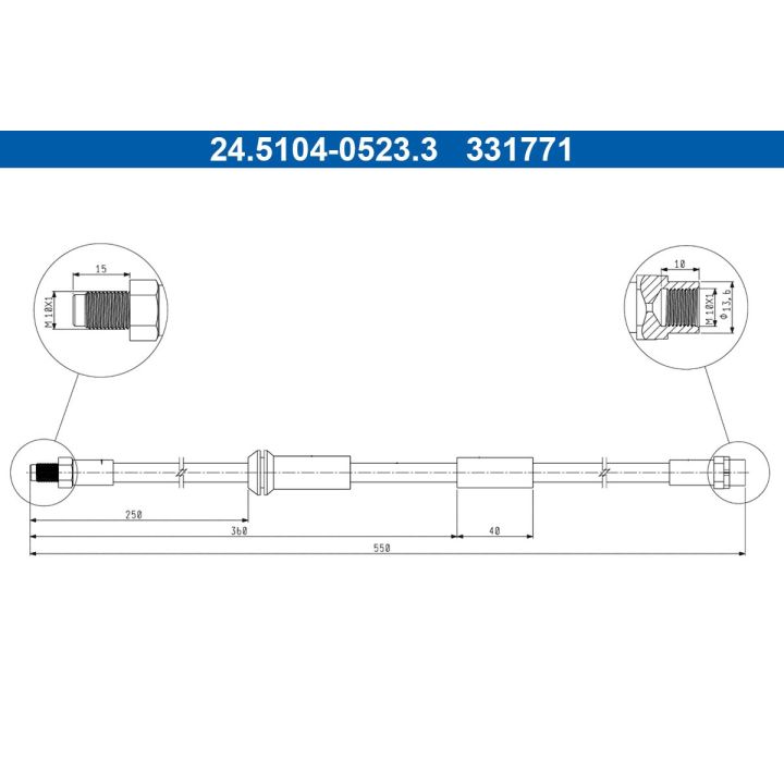 Stabdžių žarnelė ATE 24.5104-0523.3