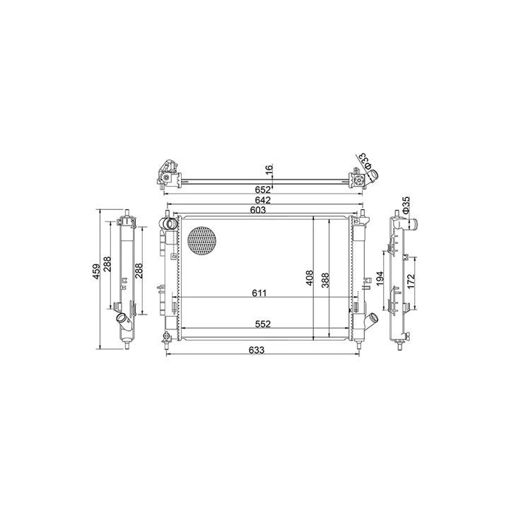 Radiatorius, variklio aušinimas HART 641 304