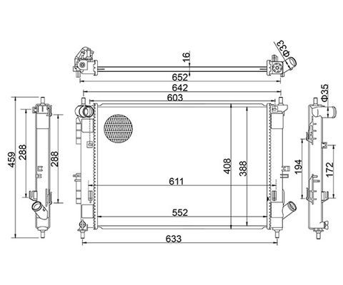 Radiatorius, variklio aušinimas HART 641 304