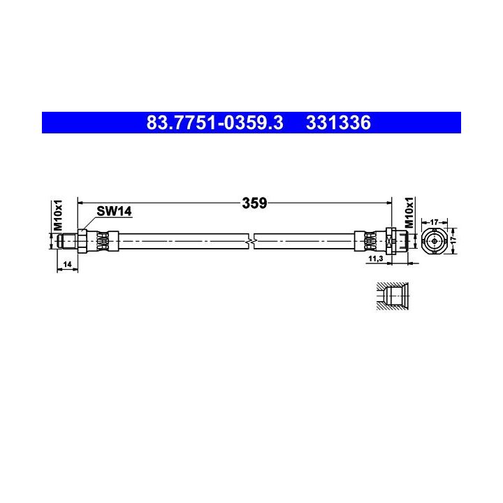 Stabdžių žarnelė ATE 83.7751-0359.3