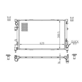 Radiatorius, variklio aušinimas HART 643 024