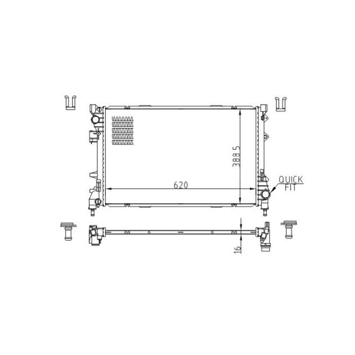 Radiatorius, variklio aušinimas HART 643 024