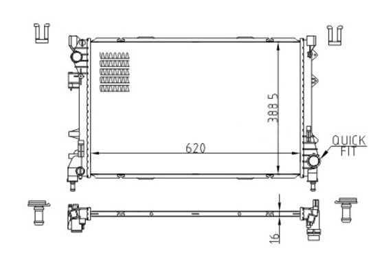 Radiatorius, variklio aušinimas HART 643 024