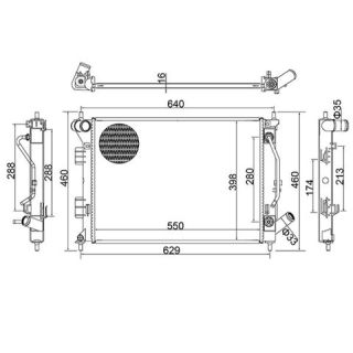 Radiatorius, variklio aušinimas HART 644 070
