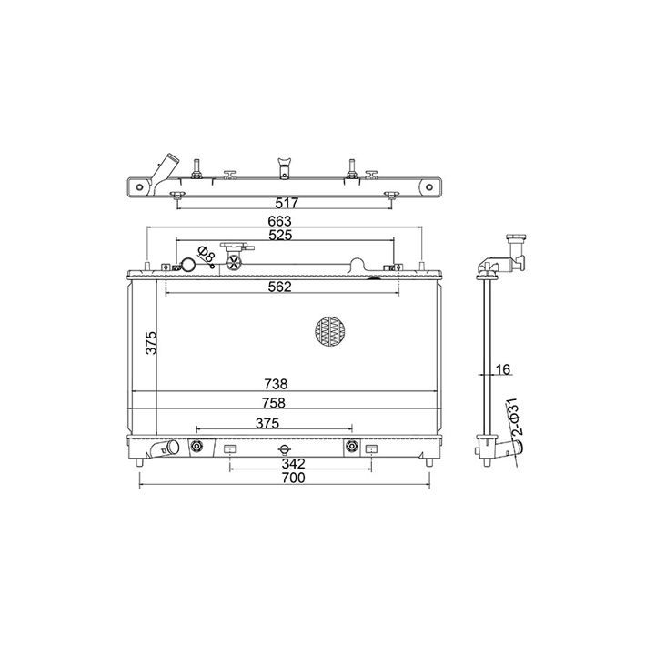 Radiatorius, variklio aušinimas HART 644 083