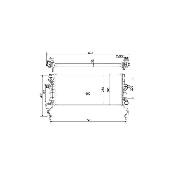 Radiatorius, variklio aušinimas HART 647 025
