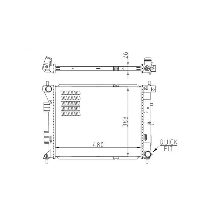 Radiatorius, variklio aušinimas HART 721 370
