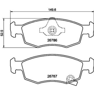 Stabdžių trinkelių rinkinys, diskinis stabdys HELLA 8DB 355 046-041