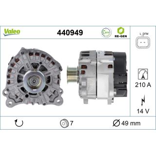 Kintamosios srovės generatorius VALEO 440949