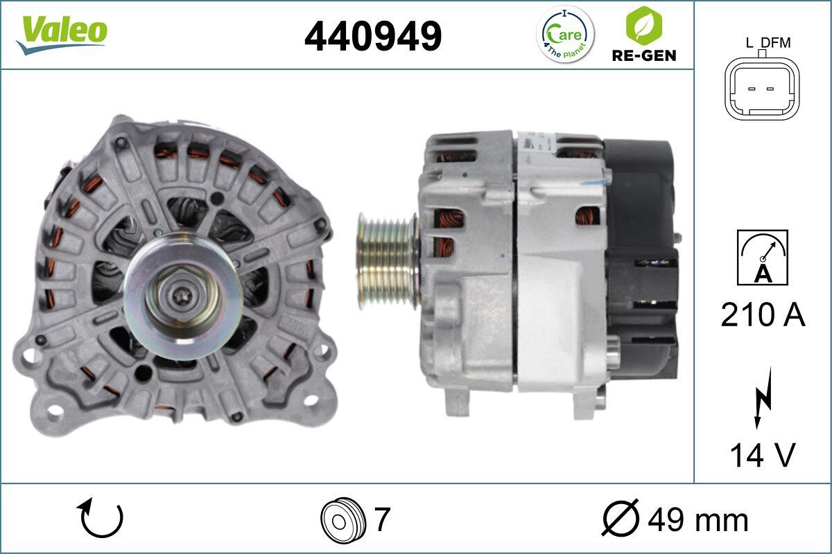 Kintamosios srovės generatorius VALEO 440949