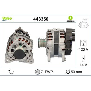 Kintamosios srovės generatorius VALEO 443350