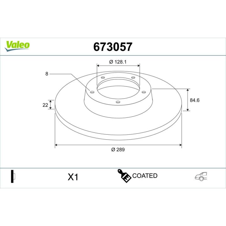 Stabdžių diskas VALEO 673057