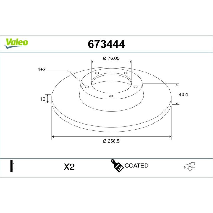 Stabdžių diskas VALEO 673444