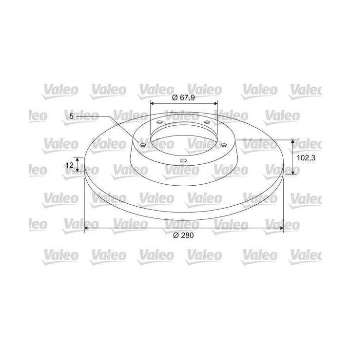 Stabdžių diskas VALEO 675407