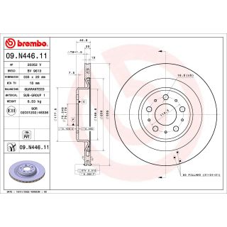 Stabdžių diskas BREMBO 09.N446.11