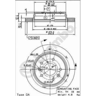 Stabdžių diskas BREMBO 09.9127.10