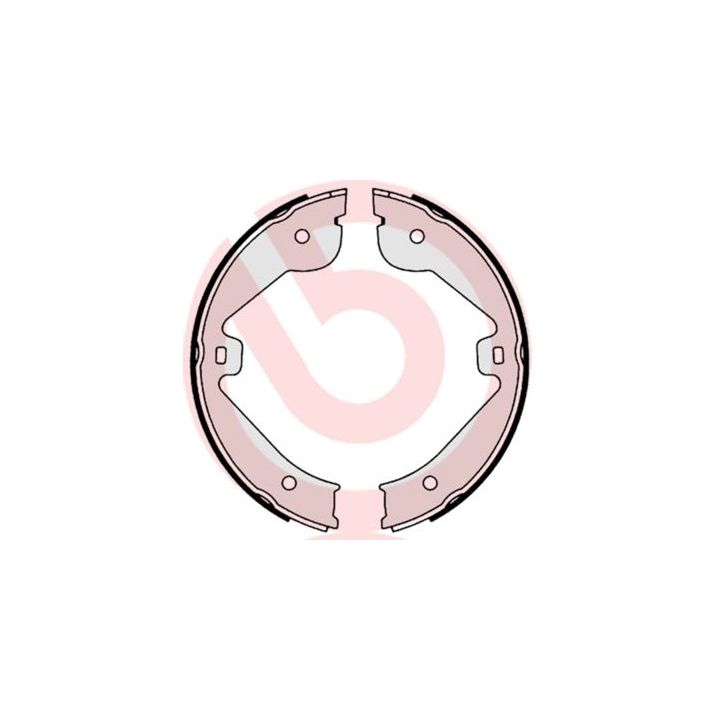 Stabdžių trinkelių komplektas, stovėjimo stabdis BREMBO S 85 536