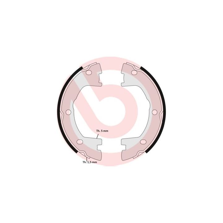 Stabdžių trinkelių komplektas, stovėjimo stabdis BREMBO S A6 506