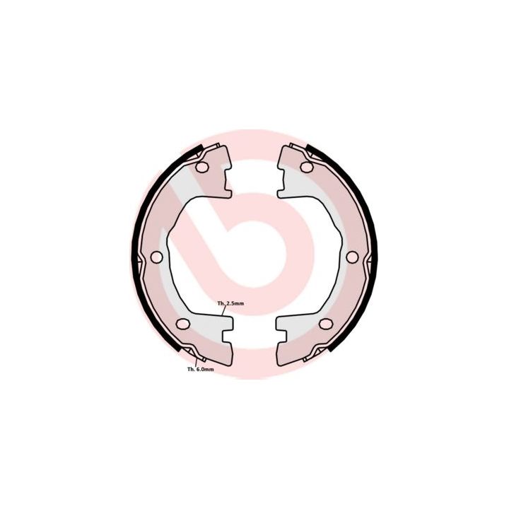 Stabdžių trinkelių komplektas, stovėjimo stabdis BREMBO S A6 508