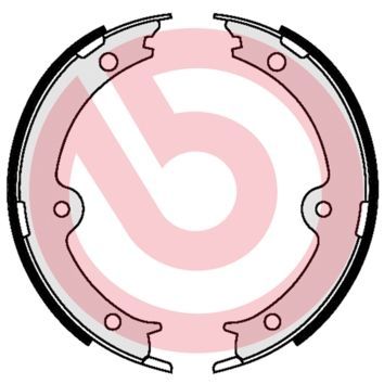 Stabdžių trinkelių komplektas, stovėjimo stabdis BREMBO S 83 564