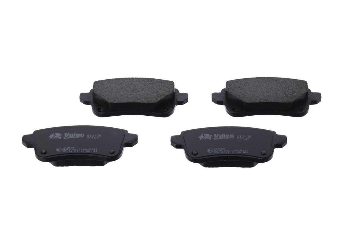 Stabdžių trinkelių rinkinys, diskinis stabdys VALEO 610436