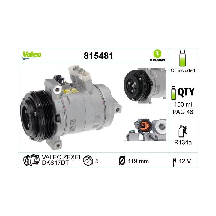 Kompresorius, oro kondicionierius VALEO 815481