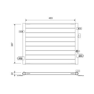 Kondensatorius, oro kondicionierius VALEO 822754