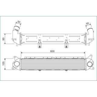 Tarpinis suslėgto oro aušintuvas, kompresorius VALEO 822928