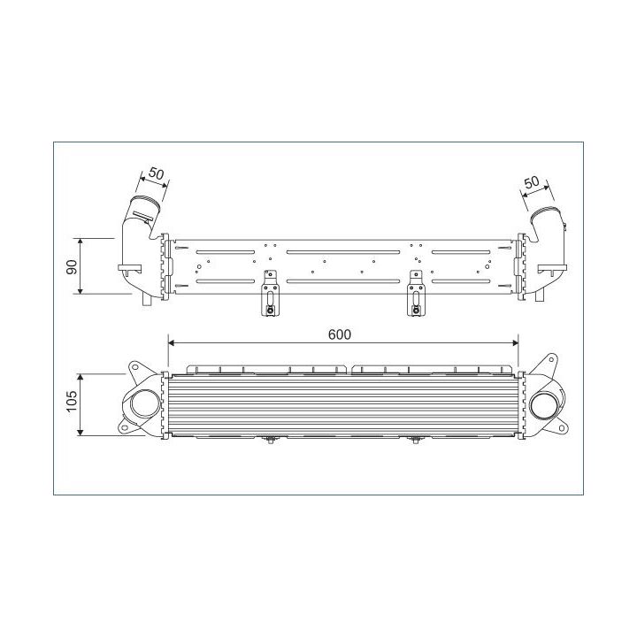 Tarpinis suslėgto oro aušintuvas, kompresorius VALEO 822928