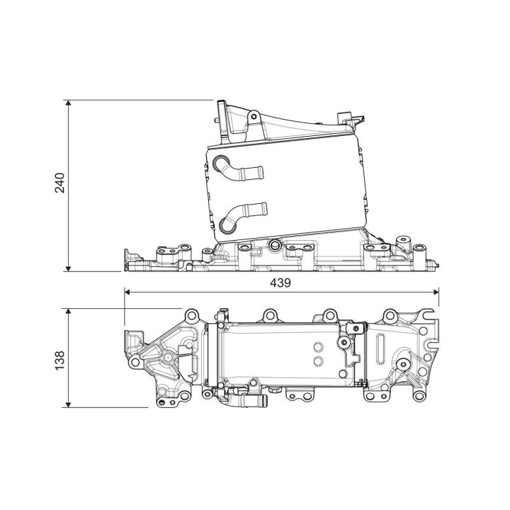 Tarpinis suslėgto oro aušintuvas, kompresorius VALEO 822935
