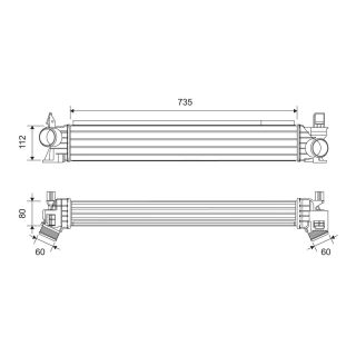 Tarpinis suslėgto oro aušintuvas, kompresorius VALEO 822945