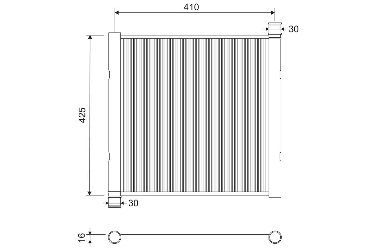 Radiatorius, variklio aušinimas VALEO 701211