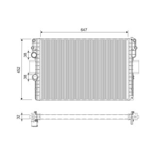 Radiatorius, variklio aušinimas VALEO 701215