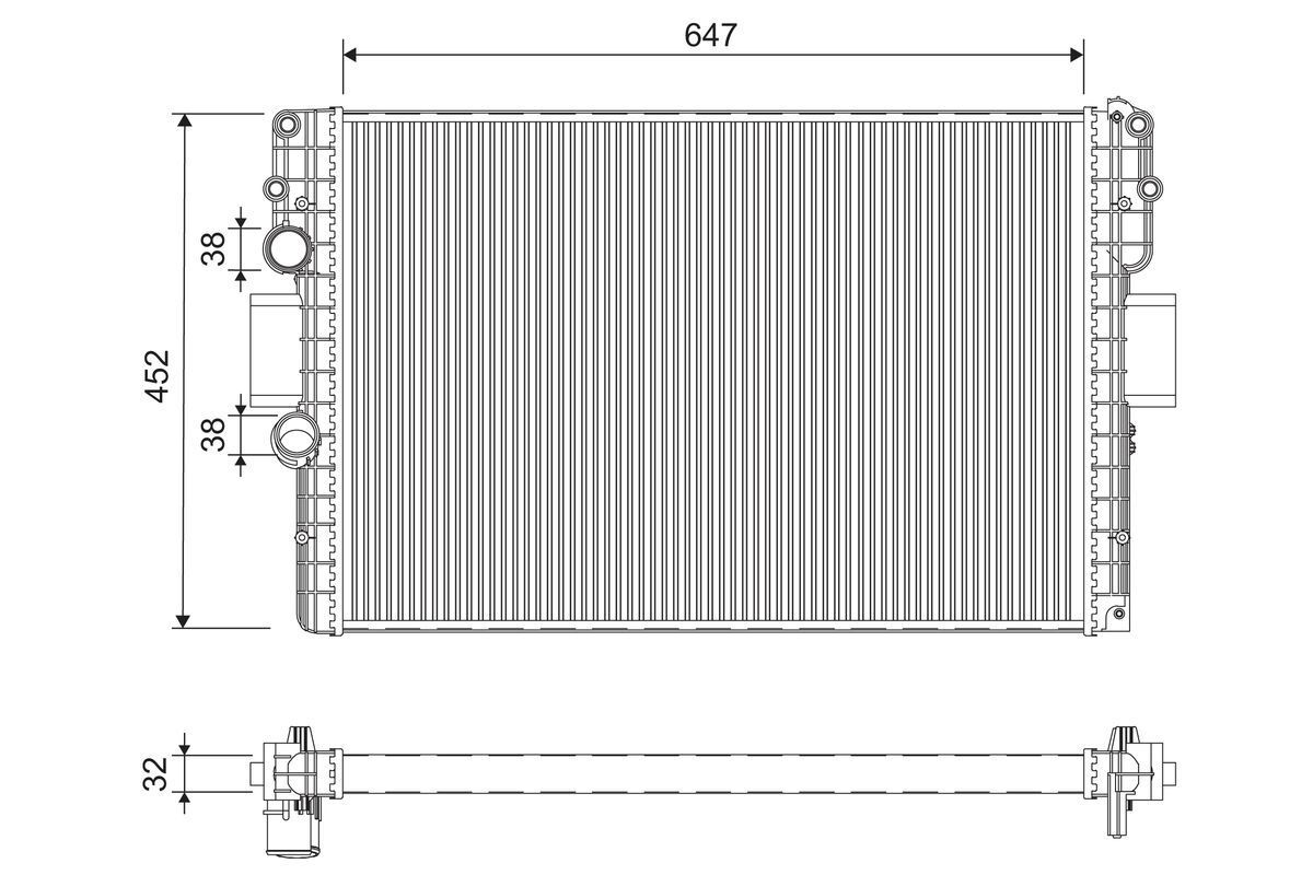Radiatorius, variklio aušinimas VALEO 701215