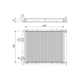 Radiatorius, variklio aušinimas VALEO 701221