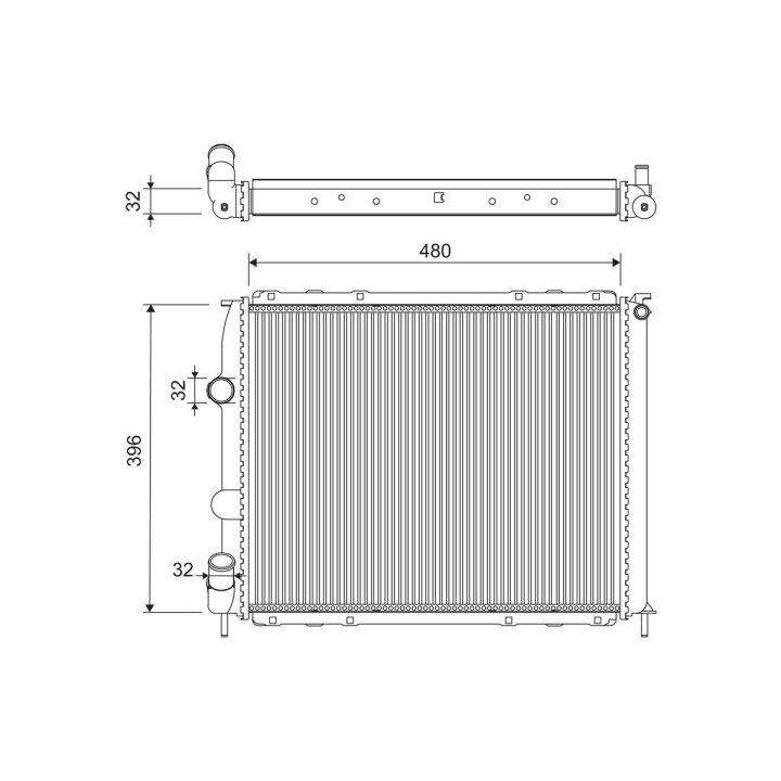 Radiatorius, variklio aušinimas VALEO 701221