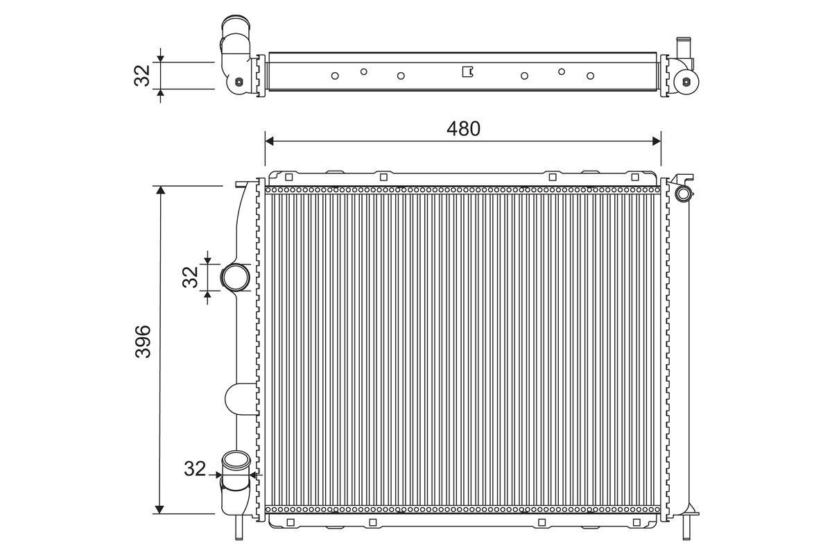 Radiatorius, variklio aušinimas VALEO 701221