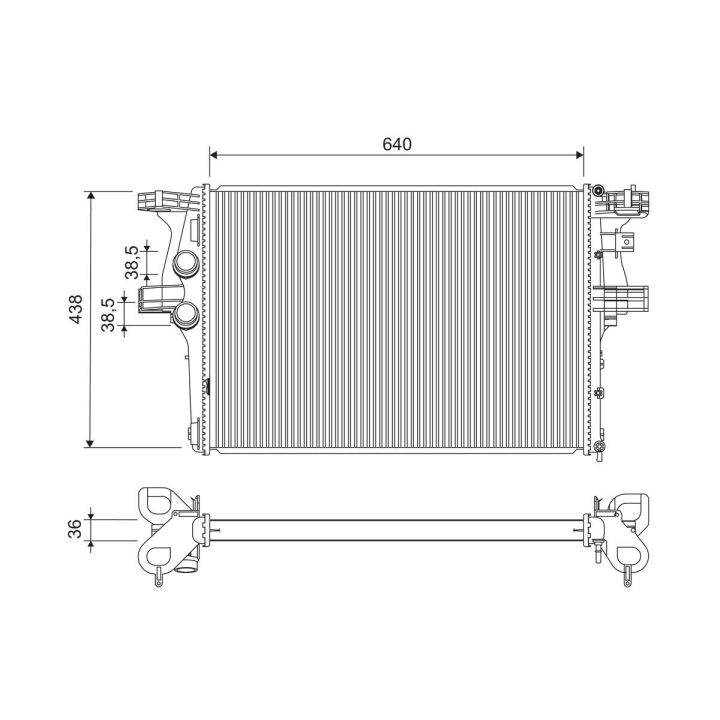 Radiatorius, variklio aušinimas VALEO 701230