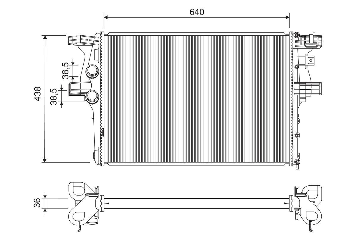 Radiatorius, variklio aušinimas VALEO 701230