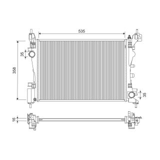 Radiatorius, variklio aušinimas VALEO 701277