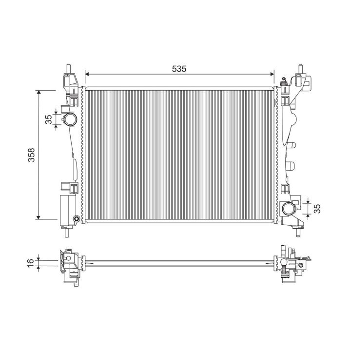 Radiatorius, variklio aušinimas VALEO 701277