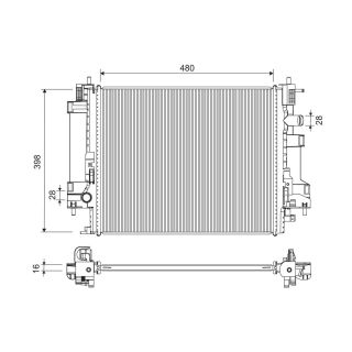 Radiatorius, variklio aušinimas VALEO 701288