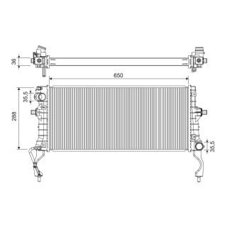 Radiatorius, variklio aušinimas VALEO 701310