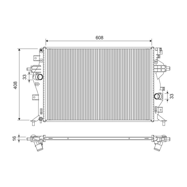 Radiatorius, variklio aušinimas VALEO 701321