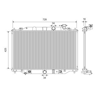 Radiatorius, variklio aušinimas VALEO 701392
