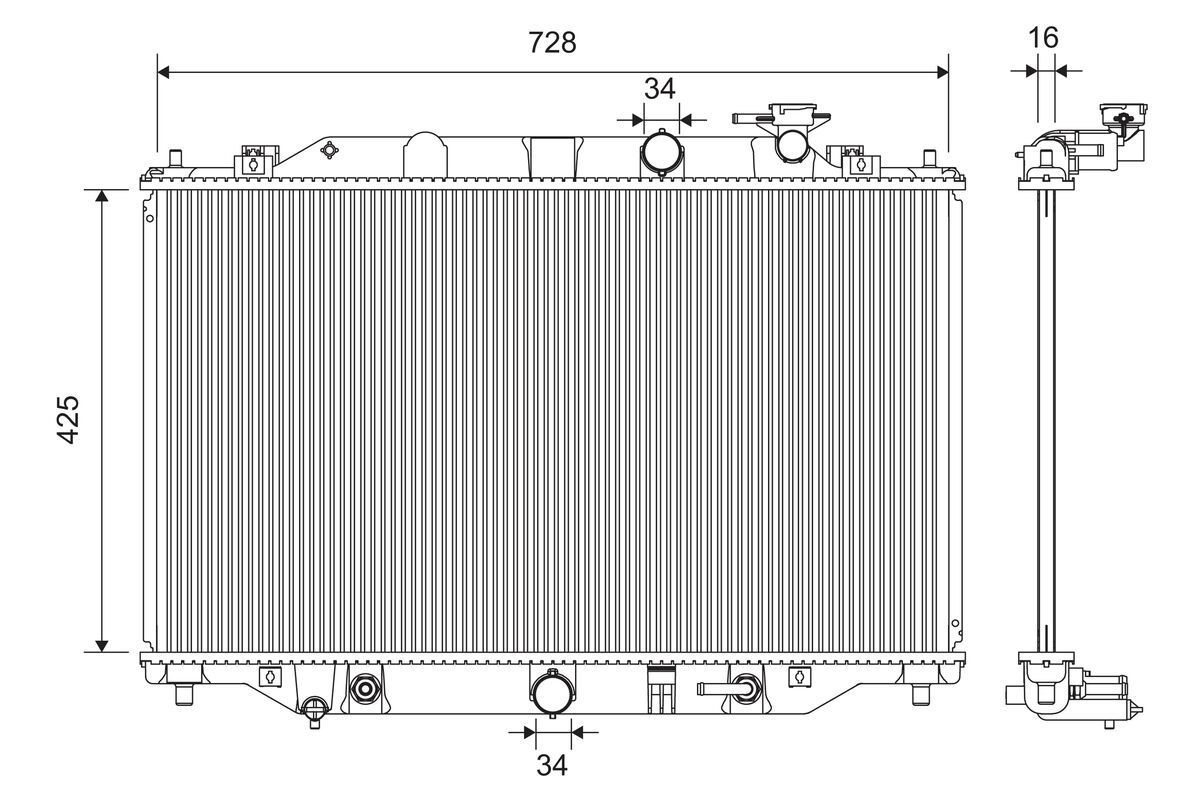 Radiatorius, variklio aušinimas VALEO 701392