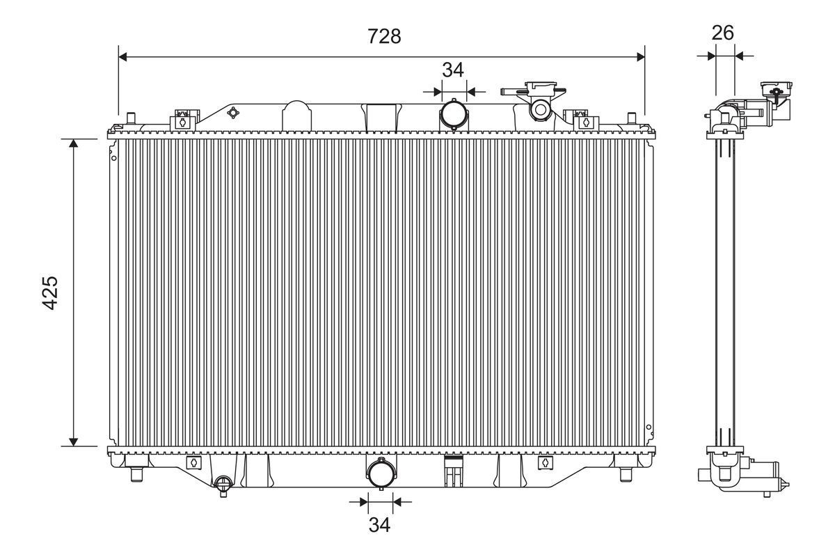 Radiatorius, variklio aušinimas VALEO 701393