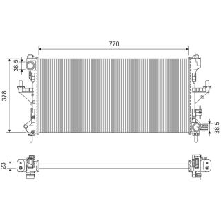 Radiatorius, variklio aušinimas VALEO 701426
