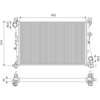 Radiatorius, variklio aušinimas VALEO 701446